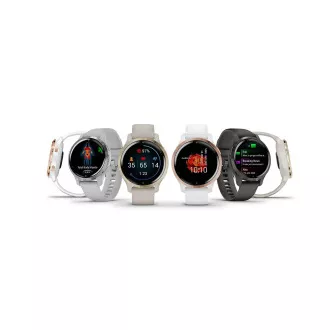 Garmin GPS sportóra Venu® 2S Rose Gold / White Leather Band
