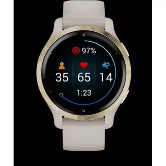 Garmin GPS sportóra Venu® 2S Rose Gold / White Leather Band