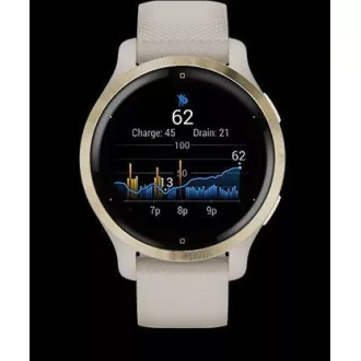 Garmin GPS sportóra Venu® 2S Rose Gold / White Leather Band