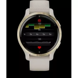 Garmin GPS sportóra Venu® 2S Rose Gold / White Leather Band