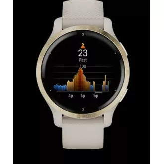 Garmin GPS sportóra Venu® 2S Rose Gold / White Leather Band