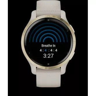 Garmin GPS sportóra Venu® 2S Rose Gold / White Leather Band
