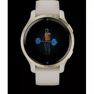 Garmin GPS sportóra Venu® 2S Rose Gold / White Leather Band