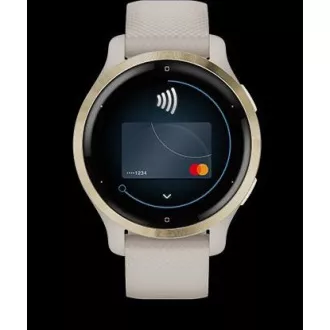 Garmin GPS sportóra Venu® 2S Rose Gold / White Leather Band