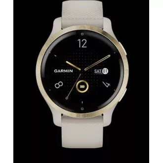 Garmin GPS sportóra Venu® 2S Rose Gold / White Leather Band