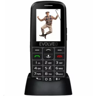 EVOLVEO EasyPhone EG mobiltelefon időseknek töltőállvánnyal, fekete