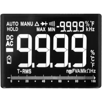 Extol Premium 8831251 Digitális multiméter, invertált kijelző, True RMS, automatikus tartományválasztás