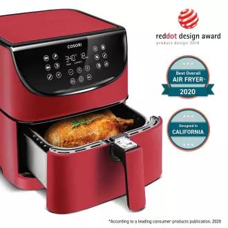 Cosori CP158-AF PREMIUM - 5,5 literes forrólevegős fritőz 5x nyárs és grill. rács, piros Cosori CP158-AF PREMIUM - 5,5 literes forrólevegős fritőz 5x nyárs és grill. rács, piros