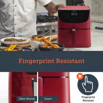 Cosori CP158-AF PREMIUM - 5,5 literes forrólevegős fritőz 5x nyárs és grill. rács, piros Cosori CP158-AF PREMIUM - 5,5 literes forrólevegős fritőz 5x nyárs és grill. rács, piros