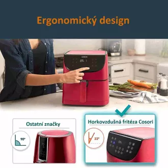 Cosori CP158-AF PREMIUM - 5,5 literes forrólevegős fritőz 5x nyárs és grill. rács, piros Cosori CP158-AF PREMIUM - 5,5 literes forrólevegős fritőz 5x nyárs és grill. rács, piros
