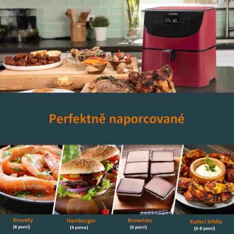 Cosori CP158-AF PREMIUM - 5,5 literes forrólevegős fritőz 5x nyárs és grill. rács, piros Cosori CP158-AF PREMIUM - 5,5 literes forrólevegős fritőz 5x nyárs és grill. rács, piros