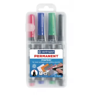 Centropen 8566/4 tartós filctoll 4 színű hengeres hegy 2,5mm