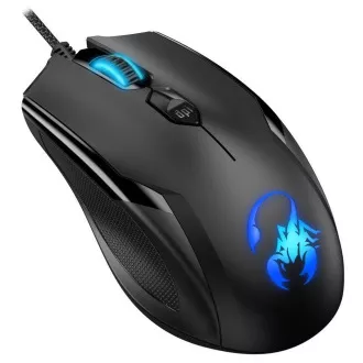 GENIUS egér GX GAMING AMMOX X1 600, vezetékes, 3200 dpi, RGB háttérvilágítás, USB, fekete