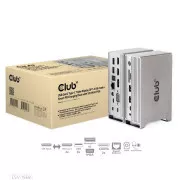 Club3D dokkolóállomás USB-C 12v1, 1xDP, 2xHDMI, 1xVGA, 2xUSB-C, 4xUSB, 1xRJ45, 1x3.5mm, szürke, szürke