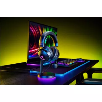 RAZER fejhallgató Kraken V3 Hypersense, USB, fekete