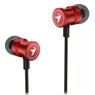 GENIUS fejhallgató HS-M316 METALIC RED, 4 tűs 3, 5 mm-es jack, piros