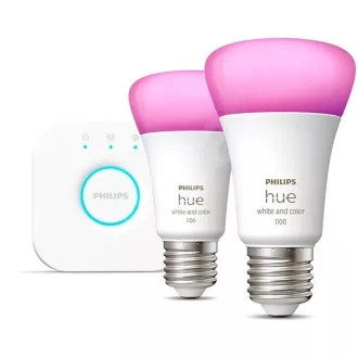 Philips Hue White and Color Ambiance 9W 1100 E27 kis kezdőkészlet Philips Hue White and Color Ambiance 9W 1100 E27 kis kezdőkészlet
