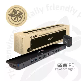 Club3D dokkolóállomás USB-C 14v1, 1xDP, 1xHDMI, 1xVGA, 2xUSB-C, 5xUSB, SD kártyaolvasó, fekete színben Club3D dokkolóállomás USB-C 14v1, 1xDP, 1xHDMI, 1xVGA, 2xUSB-C, 5xUSB, SD kártyaolvasó, fekete színben
