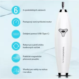 TOUCHBeauty 1733 Manikűr- és pedikűrcsiszoló 6in1