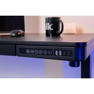 Delso WORKSTATION Elektromosan állítható magasságú asztal fekete