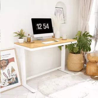 Delso WORKSTATION Elektromosan állítható magasságú asztali tölgy / fehér