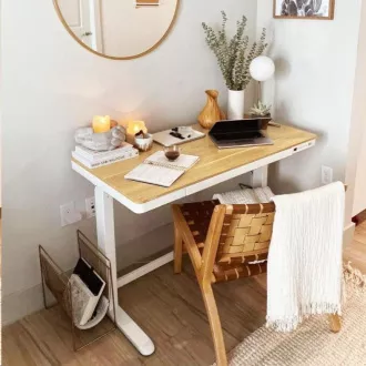 Delso WORKSTATION Elektromosan állítható magasságú asztali tölgy / fehér