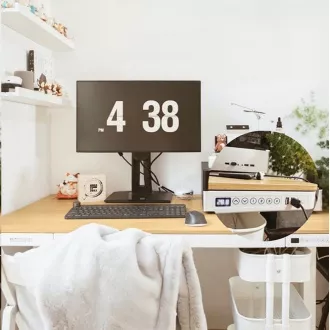 Delso WORKSTATION Elektromosan állítható magasságú asztali tölgy / fehér