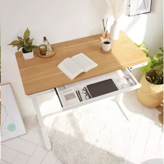 Delso WORKSTATION Elektromosan állítható magasságú asztali tölgy / fehér