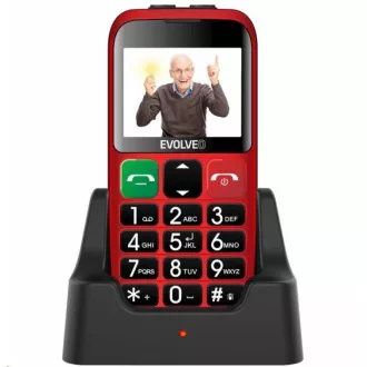 EVOLVEO EasyPhone EB, mobiltelefon időseknek töltőállvánnyal, piros EVOLVEO EasyPhone EB, mobiltelefon időseknek töltőállvánnyal, piros
