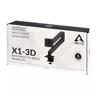 ARCTIC monitortartó X1-3D, acél, matt fekete ARCTIC monitortartó X1-3D, acél, matt fekete