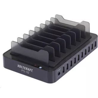 CONRAD USB töltőállomás állvánnyal mobiltelefonokhoz és táblagépekhez VOLTCRAFT PS-10 10 x USB CONRAD USB töltőállomás állvánnyal mobiltelefonokhoz és táblagépekhez VOLTCRAFT PS-10 10 x USB