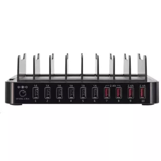 CONRAD USB töltőállomás állvánnyal mobiltelefonokhoz és táblagépekhez VOLTCRAFT PS-10 10 x USB CONRAD USB töltőállomás állvánnyal mobiltelefonokhoz és táblagépekhez VOLTCRAFT PS-10 10 x USB