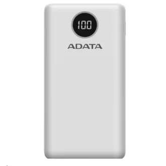 ADATA PowerBank P20000QCD - külső akkumulátor mobiltelefonhoz/táblagéphez 20000mAh, 2, 1A, fehér ADATA PowerBank P20000QCD - külső akkumulátor mobiltelefonhoz/táblagéphez 20000mAh, 2, 1A, fehér