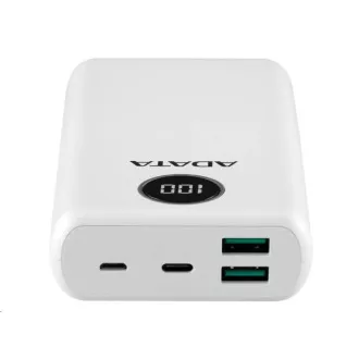 ADATA PowerBank P20000QCD - külső akkumulátor mobiltelefonhoz/táblagéphez 20000mAh, 2, 1A, fehér ADATA PowerBank P20000QCD - külső akkumulátor mobiltelefonhoz/táblagéphez 20000mAh, 2, 1A, fehér