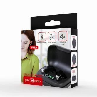 GEMBIRD fejhallgató FitEar-X300B, Bluetooth, TWS, fekete