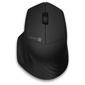 CONNECT IT Triple SmartSwitch vezeték nélküli egér, 2,4 GHz és BT, fekete