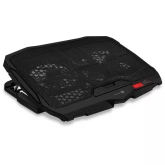 CONNECT IT FrostWind hűtőpárna laptop alatt, piros háttérvilágítással, fekete színben