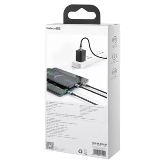 Baseus Rapid Series töltő / adatkábel 3in1 Type-C/ (Micro USB   Lightning PD 20W   USB-C) 1.5m fekete
