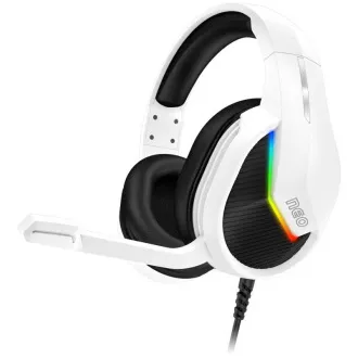 CONNECT IT NEO gaming fejhallgató mikrofonnal, 1xJack + USB, fehér CONNECT IT NEO gaming fejhallgató mikrofonnal, 1xJack + USB, fehér