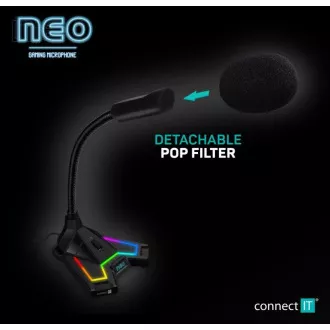 CONNECT IT NEO RGB ProMIC mikrofon, fekete