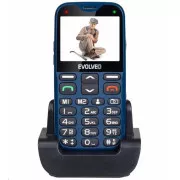 EVOLVEO EasyPhone XG mobiltelefon időseknek töltőállvánnyal, kék