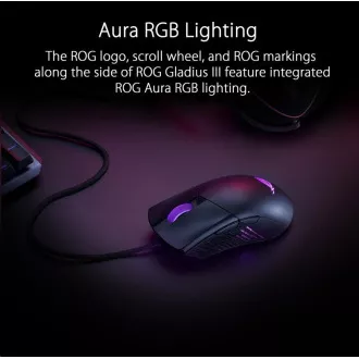 ASUS egér ROG GLADIUS III (P514), USB, fekete