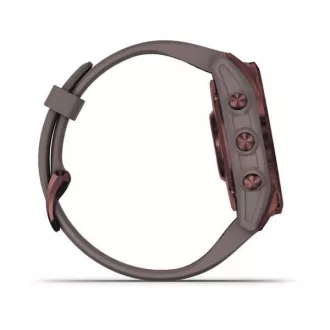 Garmin fenix 7S PRO Sapphire Solar, Titan Dark Bronze / Szürke szilikon szalag