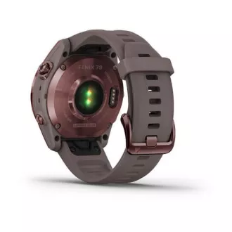 Garmin fenix 7S PRO Sapphire Solar, Titan Dark Bronze / Szürke szilikon szalag