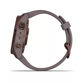 Garmin fenix 7S PRO Sapphire Solar, Titan Dark Bronze / Szürke szilikon szalag