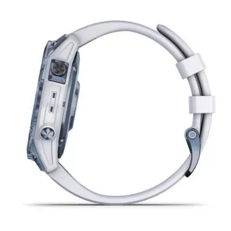 Garmin fenix 7 Sapphire Solar, Titán kék/ fehér szilikon szalag Garmin fenix 7 Sapphire Solar, Titán kék/ fehér szilikon szalag