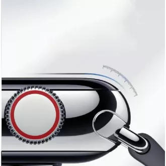 COTEetCI 4D full-body üveg fekete szegéllyel az Apple watch 45 mm-es órájához