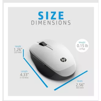 HP Dual Mode Silver Mouse 300 - bluetooth egér, egyszerre két számítógéphez csatlakoztatható HP Dual Mode Silver Mouse 300 - bluetooth egér, egyszerre két számítógéphez csatlakoztatható