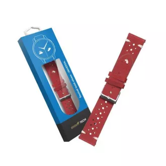 RhinoTech univerzális valódi bőr gyorskioldó heveder 18mm, piros RhinoTech univerzális valódi bőr gyorskioldó heveder 18mm, piros