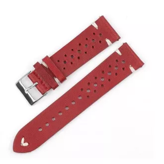 RhinoTech univerzális valódi bőr gyorskioldó heveder 18mm, piros RhinoTech univerzális valódi bőr gyorskioldó heveder 18mm, piros